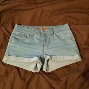 Light Blue Denim Short Shorts